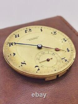 Antique Chronometre Eterna Pocket Watch Movement Working Balance