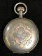 Antique Coin Silver Pocket Watch Case-gold Accents-crown Mark-atlas Movement