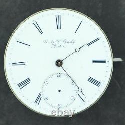 Antique Crosby by Meylan Isochronal Series 14 Hunter Pocket Watch Movement