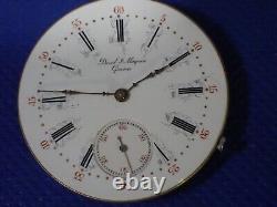 Antique David J. Magnin Manual Key Wind Pocket Watch Movement runs 34.9 mm