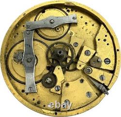 Antique Dead Beat Second Key Wind Cylinder Escapement Pocket Watch Movement