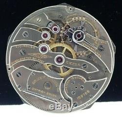 Antique Dietrich Gruen Wind Pocket Watch Movement Rare High Grade Swiss