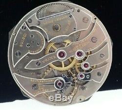 Antique Dietrich Gruen Wind Pocket Watch Movement Rare High Grade Swiss