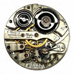 Antique E. Howard Watch Co. 19J Pocket Watch Movement 12s, 1057078, Adjusted
