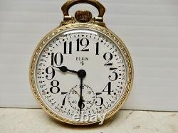 Antique Elgin Railroad Pocket Watch Gold Filled Case 574 Movement