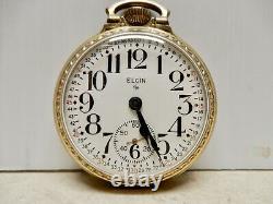 Antique Elgin Railroad Pocket Watch Gold Filled Case 574 Movement