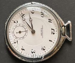 Antique Emden Chronometer Pocket Watch Movement 12s 44.2mm Running Swiss