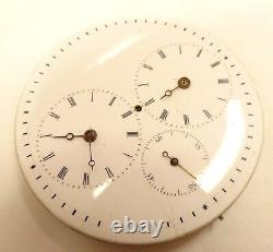 Antique English Captain's Watch Pocket Watch Movement 45mm Runs Key Wind & Set