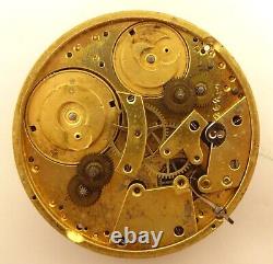 Antique English Captain's Watch Pocket Watch Movement 45mm Runs Key Wind & Set