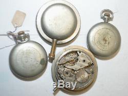Antique Estate-Found Lot of 14 Pocket Watch Movements for parts