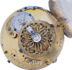 Antique Frederic Berger Thoune Key Wind Fusee Pocket Watch Movement Swiss