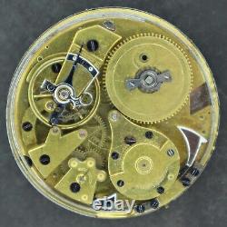 Antique French Pocket Watch Movement Quarter Repeater w Breguet Shock System
