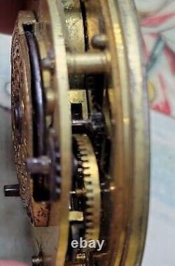 Antique Fusee 48mm Pocket Watch Movement JN Forster Sheerness Odd Mechanism