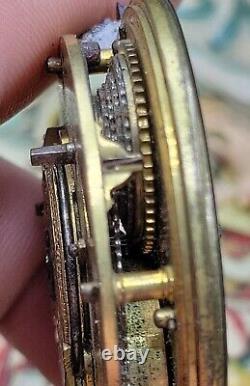 Antique Fusee 48mm Pocket Watch Movement JN Forster Sheerness Odd Mechanism