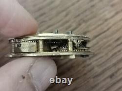 Antique Fusee Rack Lever Pocket Watch Movement, Needs Service / Repair