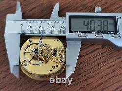 Antique Fusee Rack Lever Pocket Watch Movement, Needs Service / Repair