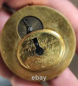 Antique Fusee Rahn GORGEOUS Hamburg N444 Pocket Watch Movement w Dial