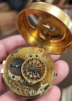 Antique Fusee Rahn GORGEOUS Hamburg N444 Pocket Watch Movement w Dial