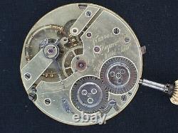 Antique G A HUGUENIN & FILS 15 Jewel Wind Pocket Watch Movement High Grade Swiss