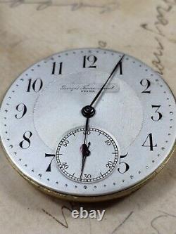 Antique Georges Favre Jacot Locle Zenith pocket watch Movement 40mm