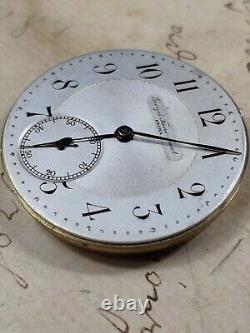 Antique Georges Favre Jacot Locle Zenith pocket watch Movement 40mm