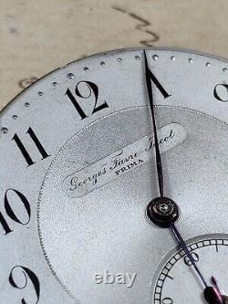 Antique Georges Favre Jacot Locle Zenith pocket watch Movement 40mm