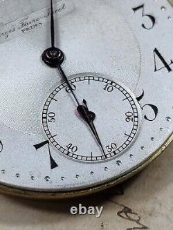 Antique Georges Favre Jacot Locle Zenith pocket watch Movement 40mm