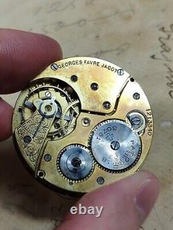 Antique Georges Favre Jacot Locle Zenith pocket watch Movement 40mm