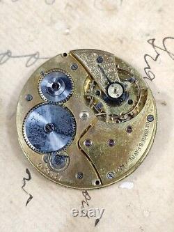 Antique Georges Favre Jacot Locle Zenith pocket watch Movement 40mm