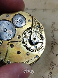 Antique Georges Favre Jacot Locle Zenith pocket watch Movement 40mm