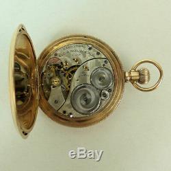 Antique Gold Plated Elgin 15 Jewel Movement Half Hunter Pocket Watch C. 1920 Gwo