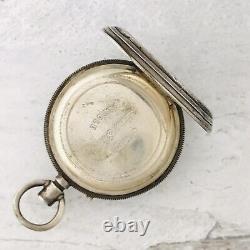 Antique Half Hunter Case Jacot Pocket Watch Unusual Movement 4 Repair 800 Silver