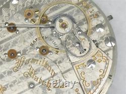 Antique Hamilton 940 21 Jewel Railroad Pocketwatch Movement & Dial, Running