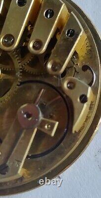 Antique Hand Engraved Pocket Watch Dial & unusual movement