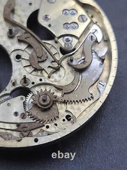 Antique High Grade Minute Repeater Pocket Watch Movement Plate Parts