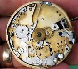 Antique High Grade Quarter Hour Repeater Chronograph Pocket Watch Movement Runs