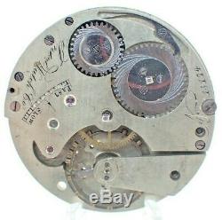 Antique IWC International Watch Co. Pocket Watch Movement High Grade for Parts