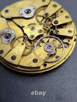 Antique Independent Seconds Lepine Style Chronograph Pocket Watch Movement 44mm