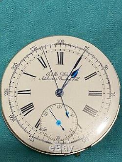 Antique J. M. Wendt Adelaide Broken Hill Pocket watch movement Chronograph