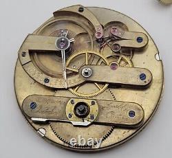 Antique James Nardin 46mm Pocket Watch Movement Runs High Grade