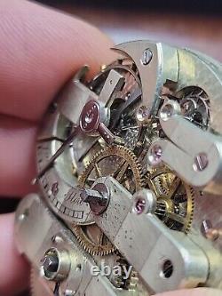 Antique Jules Huguenin High Grade Pocket Watch Movement For Repairs 43mm