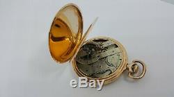 Antique Jules Jurgensen Pocket Watch Movement In Gold Filled Open Face Case