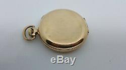 Antique Jules Jurgensen Pocket Watch Movement In Gold Filled Open Face Case