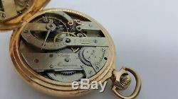 Antique Jules Jurgensen Pocket Watch Movement In Gold Filled Open Face Case