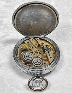 Antique LE COULTRE Pocket Watch From 1890 High Grade Movement & Wolf Tooth Weels