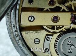 Antique LE COULTRE Pocket Watch From 1890 High Grade Movement & Wolf Tooth Weels