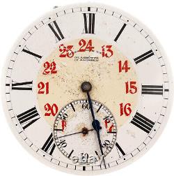 Antique Large 48mm Uhrenfabrik Union Glashutte Pocket Watch Movement High Grade