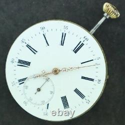 Antique LeCoultre 15 Jewel Mechanical Pocket Watch Movement Unbranded Running
