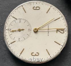 Antique Longines Cal 17LU Pocket Watch Movement Running Ticks 17.95M 17j Swiss