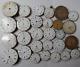 Antique Lot 28 Different Names & Sizes Pocket Watch Elgin Waltham Movement Parts